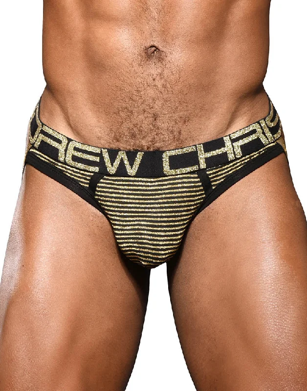 Bra with padded straps to reduce shoulder strain​ Andrew Christian Glam Stripe Brief Jock w/ Almost Naked 92099