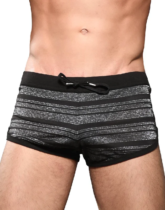 Bra with side - support panels to prevent spillage​ Andrew Christian Glitter Stripe Shorts 6620