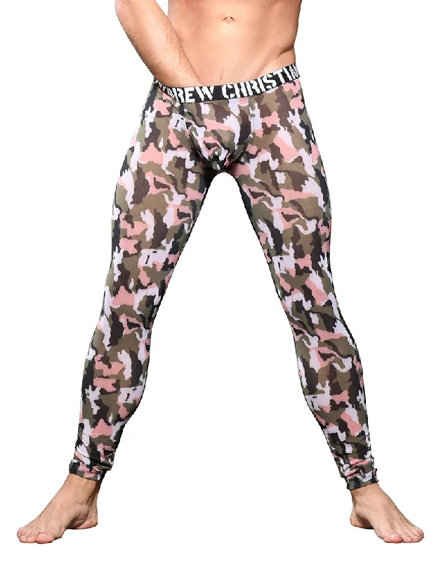Bra with a lace - trim for an elegant and delicate touch​ Andrew Christian Sheer Camouflage Legging w/ Almost Naked 92081