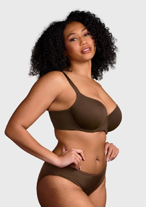 Bra with a plus - size wireless option for comfort​ Gemma Smooth Lightly Padded T-shirt Bra