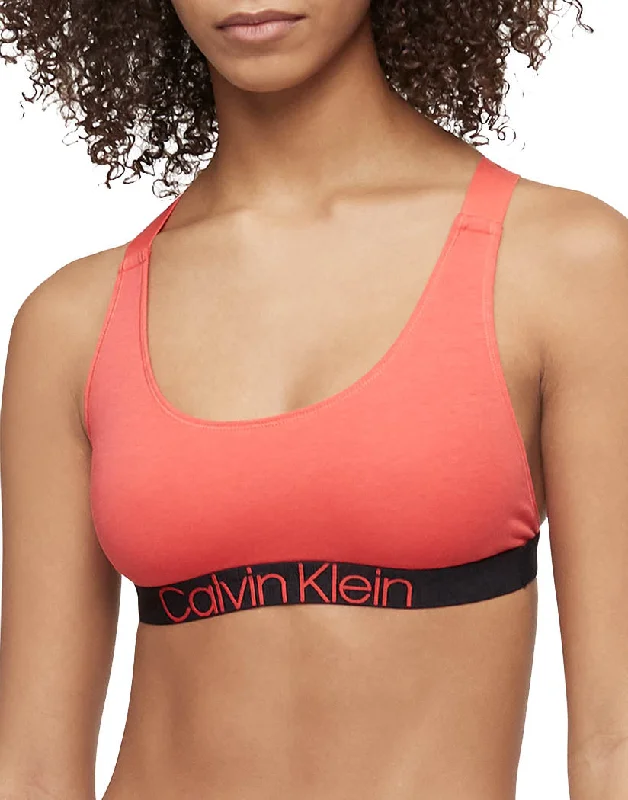 Bra with wide straps for added comfort and weight distribution​ Calvin Klein Comfort Cotton Unlined Bralette QF6576