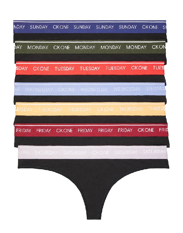 Bra with anti - bacterial properties for a hygienic fit​ Calvin Klein Women CK One Cotton 7-Pack Thong QF5937