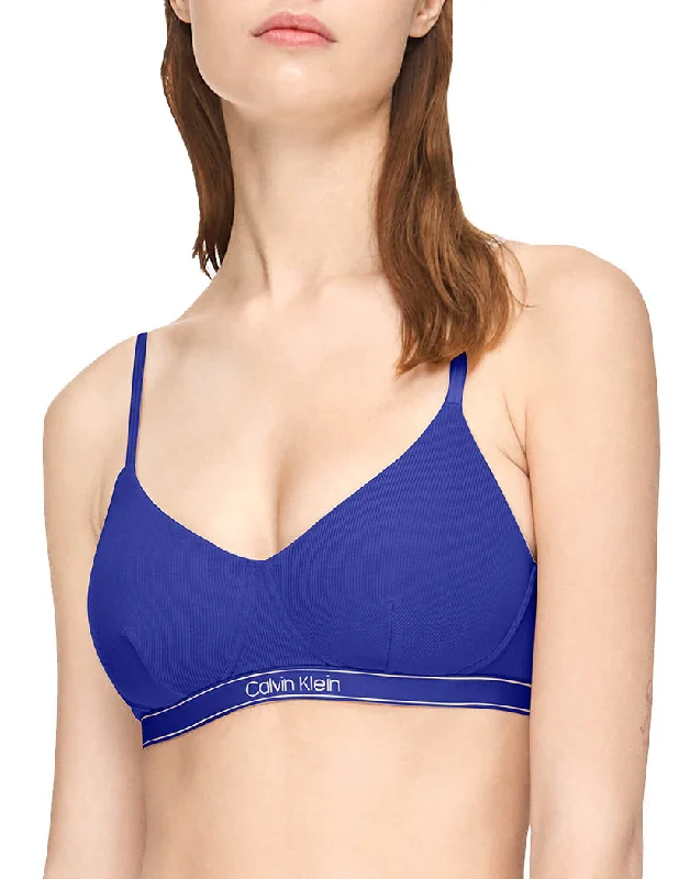 Sleep bras for a gentle and supportive fit during rest​ Calvin Klein Women Pure Ribbed Lightly Lined Bralette QF6439