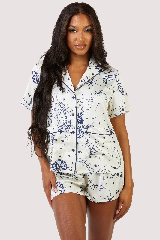 Nylon bras offering durability and stretch​ Celestial Short Sleeved Pyjama Set