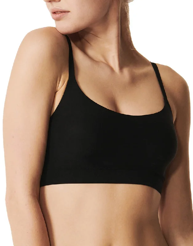 Bra with a plus - size bralette style for a trendy look​ Chantelle Soft Stretch Lace Scoop Bralette 11G2