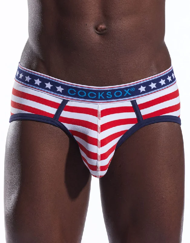 Bra with a wireless memory foam cup for ultimate comfort​ Cocksox American Collection Contour Pouch Sports Brief CX76N