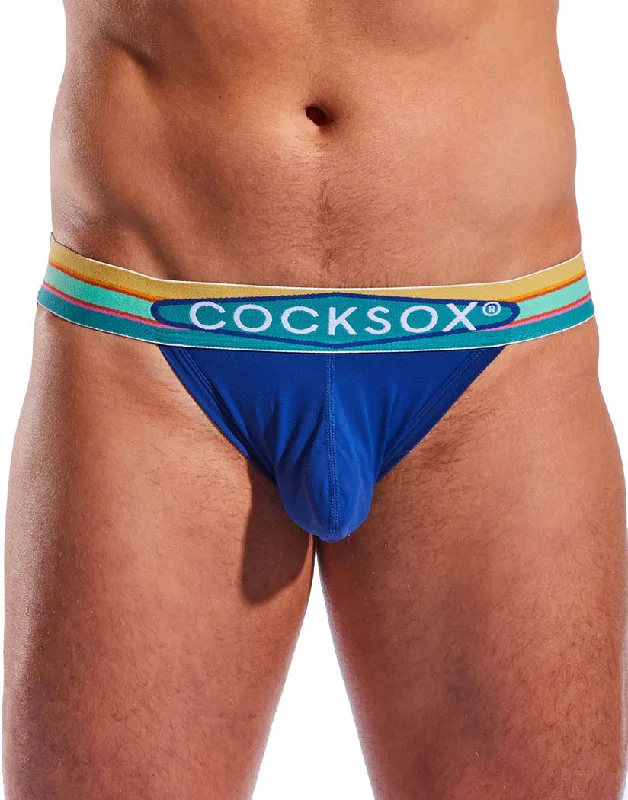 Bra with moisture - wicking lining for sweaty situations​ Cocksox Jockstrap Palm Beach Blue CX21N
