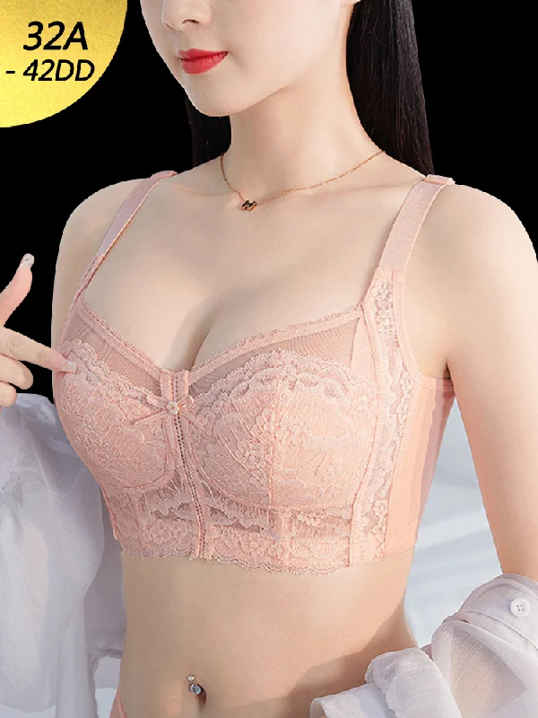 Bra with a pattern - print for a more unique appearance​ Comfortable Mesh Wirefree Minimizer Bras