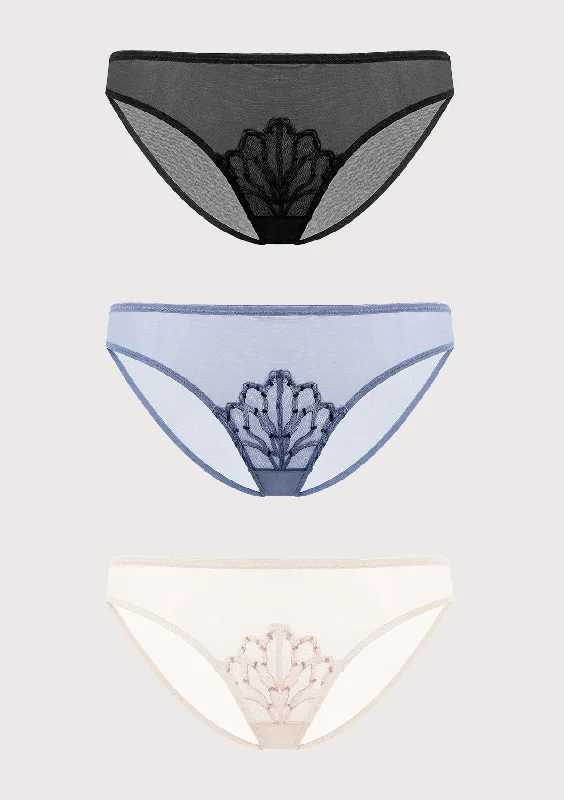 Bra with a bandeau style for a strapless and sleek look​ HSIA Breathable Mesh Bikini Panties 3 Pack