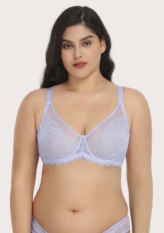 Bra with a textured fabric for added visual interest​ Wisteria Lace Underwire Bra