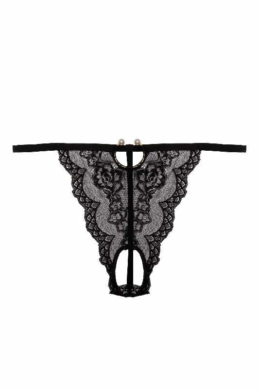 Bra with a detachable strap for easy washing​ Jack Black Lace Crotchless Thong