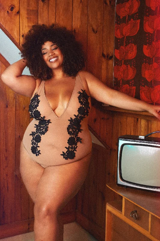 Balconette bras with a stylish and flattering design​ Alaina Illusion Mesh And Black Embroidery Body