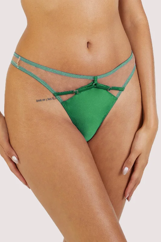 Sleep bras for a gentle and supportive fit during rest​ Ramona Green Mesh Thong