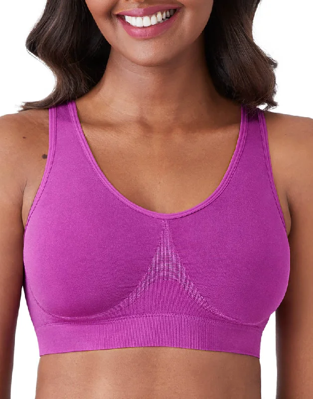 T - shirt bras with a seamless and smooth finish for wearing under T - shirts​ Wacoal B-Smooth Bralette with Removable Pads Hollyhock 835275