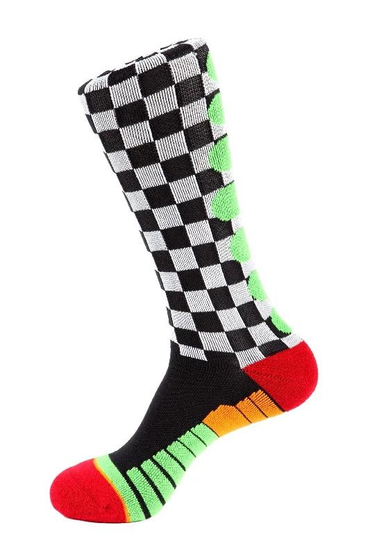 Chechker Flag Athletic Socks